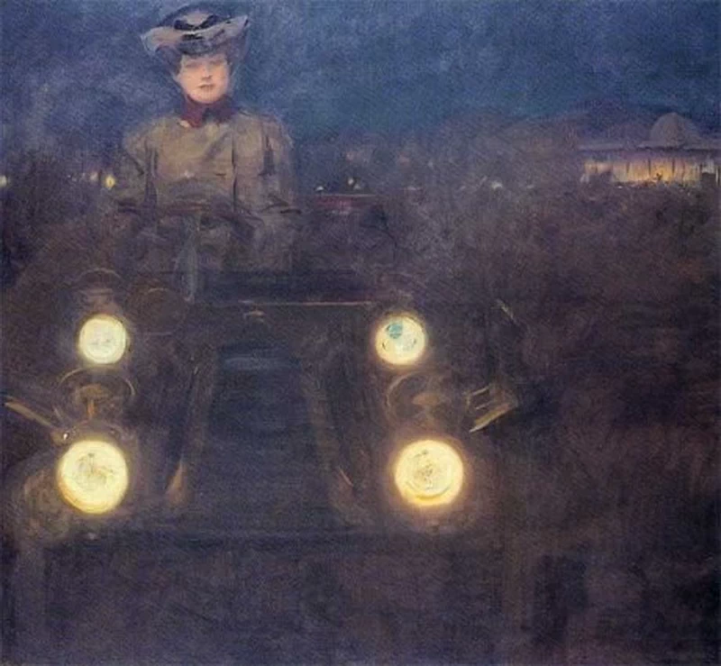 Ramon Casas - L'automobile, Cercle del Liceu, Barcellona